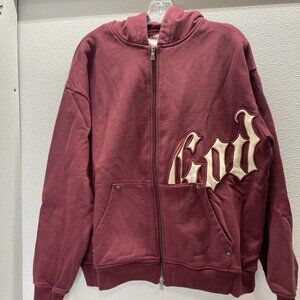 God Maroon Hoodie for Men